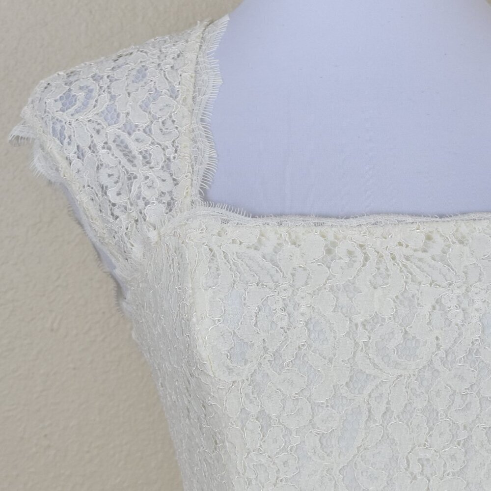 Adrianna Papell Cap Sleeve Lace Sheath Dress NEW 4 - Picture 9 of 13